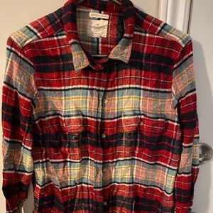 American Eagle Plaid Button Up Flannel